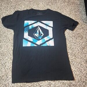 Volcom Graphic T-Shirt Palm Diamond Logo‎ Black Tee Medium